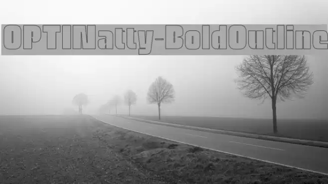 OPTINatty-BoldOutline Font examples