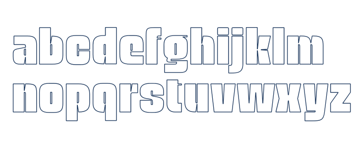 OPTINatty-BoldOutline Lowercase