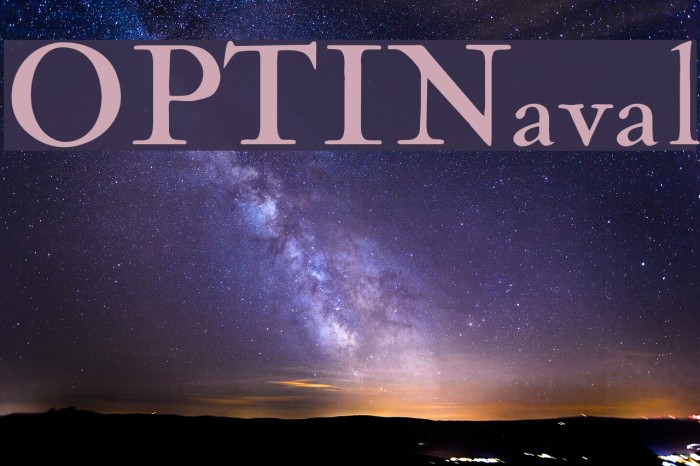 OPTINaval Font examples