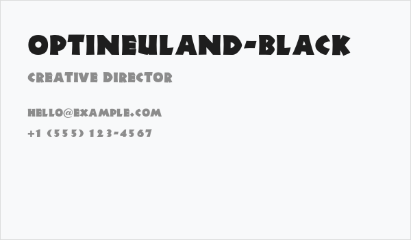 OPTINeuland-Black Business Card