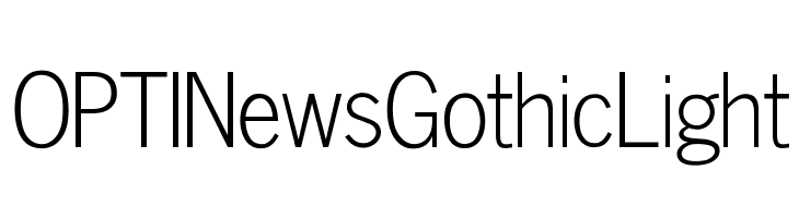 OPTINewsGothicLight Font