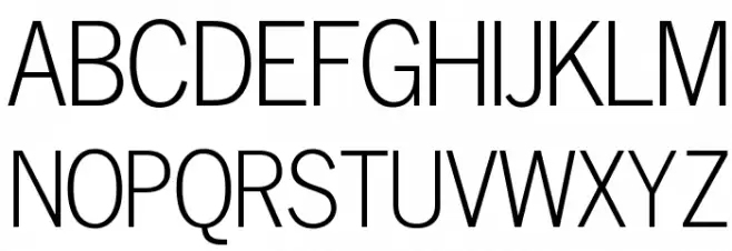 OPTINewsGothicLight Fonte MAIÚSCULAS