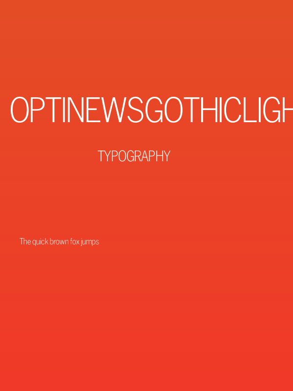 OPTINewsGothicLight Poster