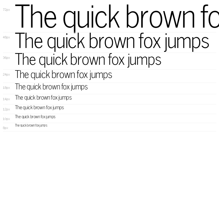 OPTINewsGothicLight Waterfall