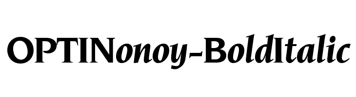 OPTINonoy-BoldItalic Font