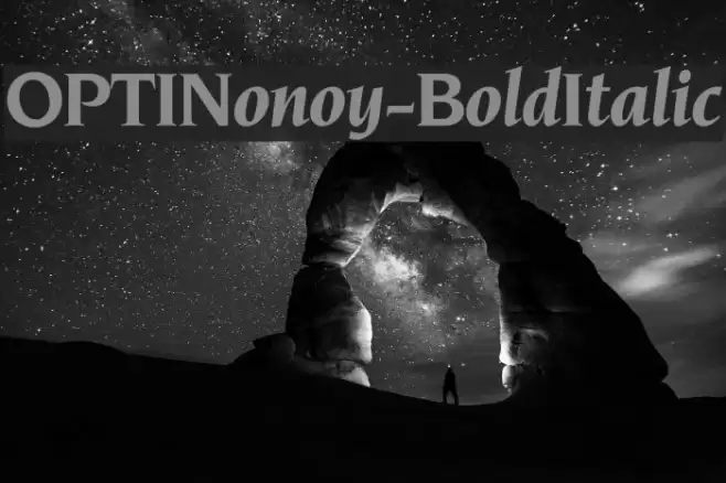 OPTINonoy-BoldItalic Font examples