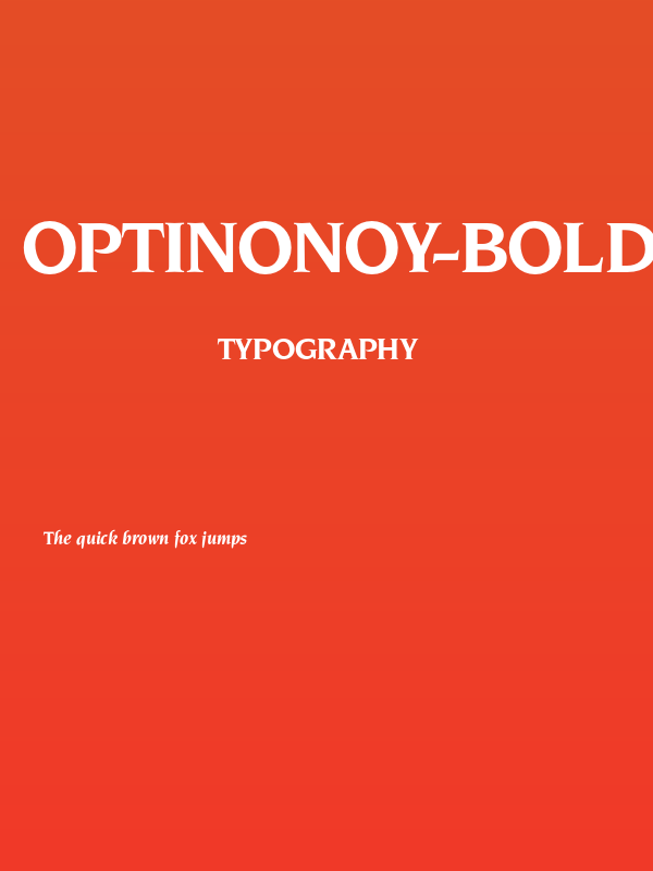 OPTINonoy-BoldItalic Poster