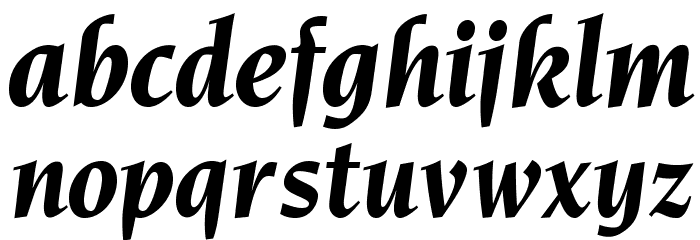 OPTINonoy-BoldItalic Font LOWERCASE