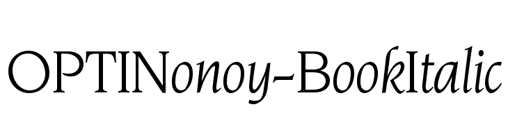 OPTINonoy-BookItalic Font