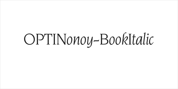 OPTINonoy-BookItalic Logo