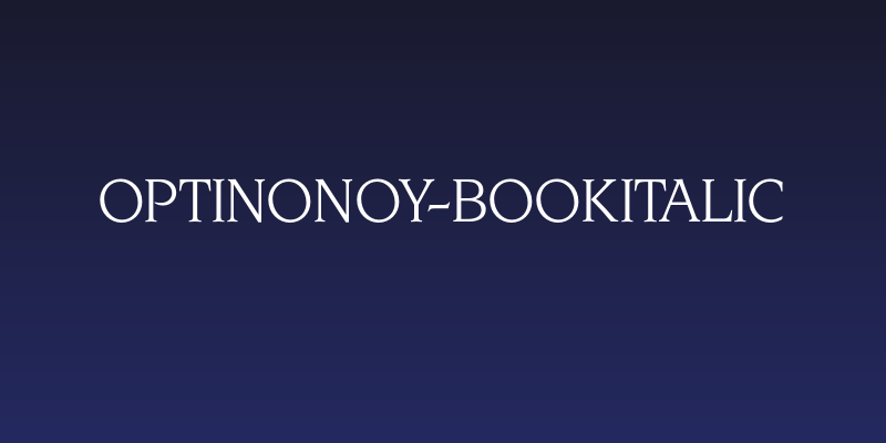 OPTINonoy-BookItalic Social Header