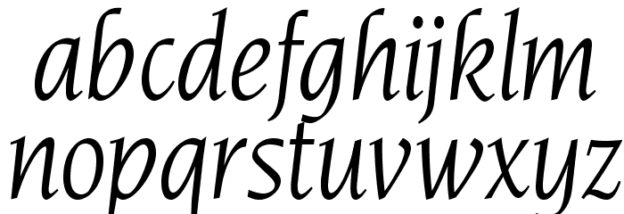 OPTINonoy-BookItalic Font LOWERCASE