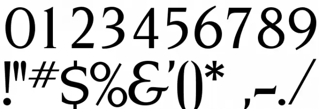 OPTINonoy-MediumItalic Font OTHER CHARS