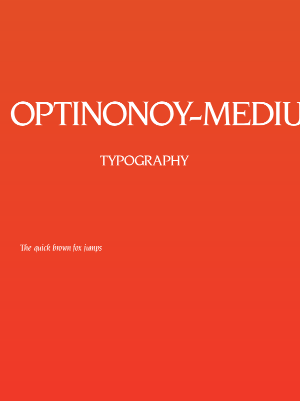 OPTINonoy-MediumItalic Poster
