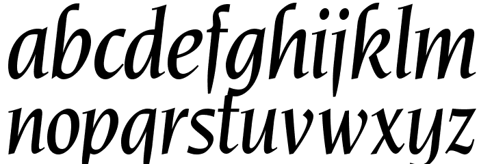 OPTINonoy-MediumItalic Font LOWERCASE