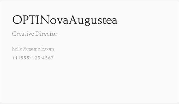 OPTINovaAugustea Business Card