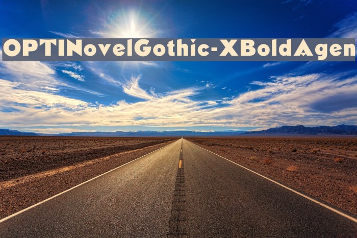 OPTINovelGothic-XBoldAgen Font examples