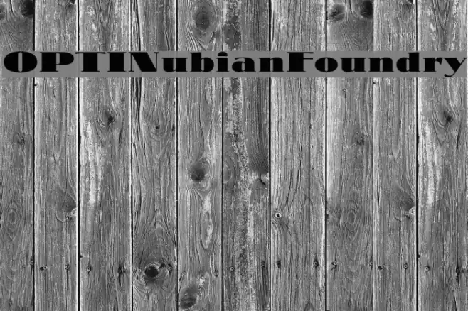 OPTINubianFoundry Fonte examples