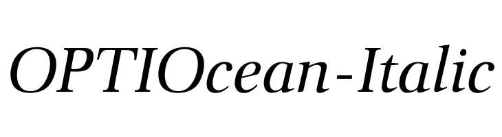 OPTIOcean-Italic Font