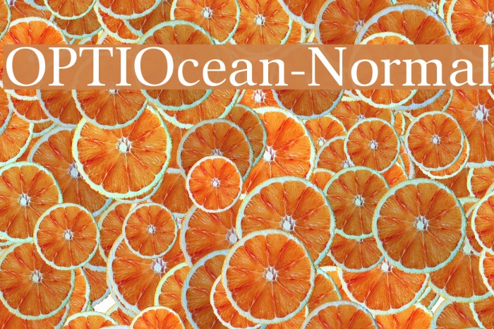 OPTIOcean-Normal Font examples