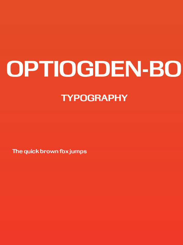 OPTIOgden-Bold Poster