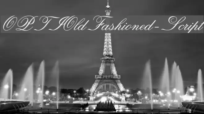 OPTIOldFashioned-Script Caratteri examples