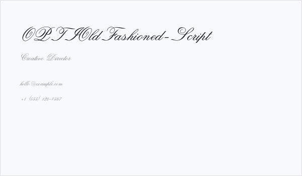 OPTIOldFashioned-Script Business Card