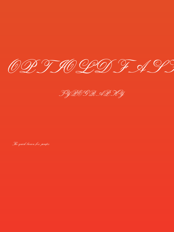 OPTIOldFashioned-Script Poster