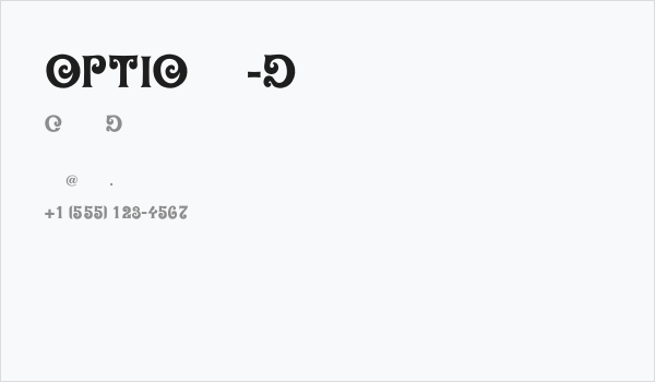 OPTIOliver-Display Business Card