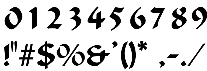 OPTIOndineFive Font OTHER CHARS