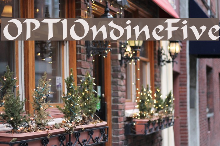 OPTIOndineFive Font examples