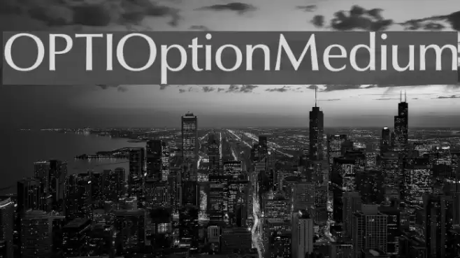 OPTIOptionMedium Font examples