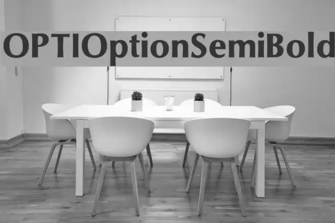 OPTIOptionSemiBold Font examples