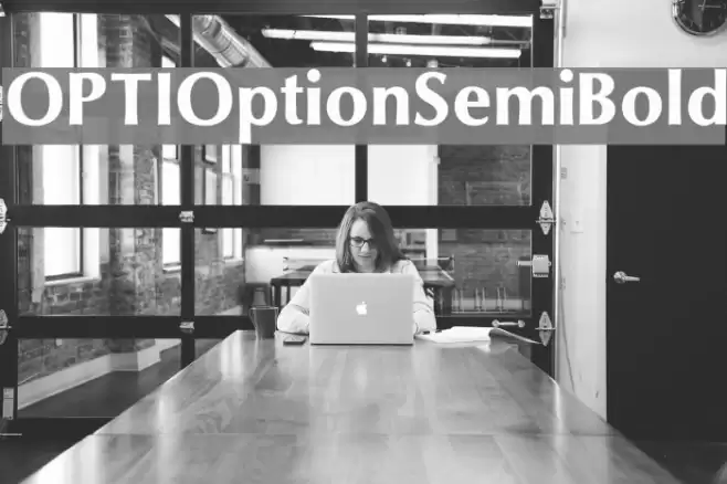 OPTIOptionSemiBold Font examples
