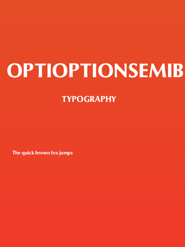OPTIOptionSemiBold Poster
