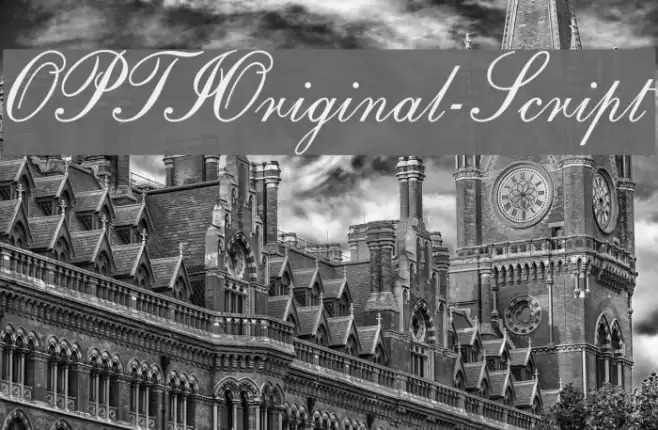 OPTIOriginal-Script Font examples