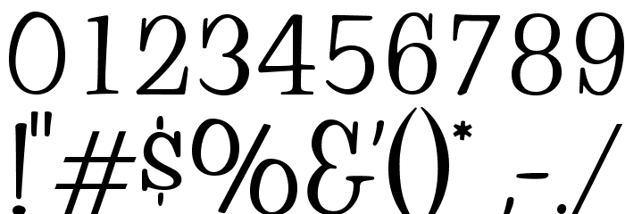 OPTIOrlando Font OTHER CHARS