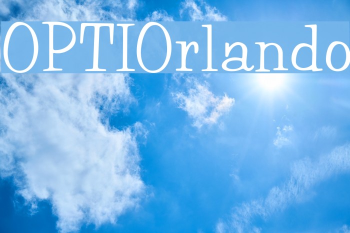 OPTIOrlando Font examples