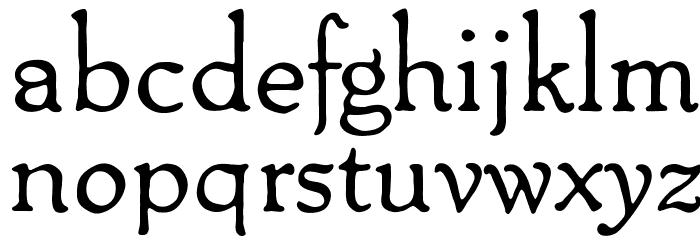 OPTIPackard-C Font LOWERCASE