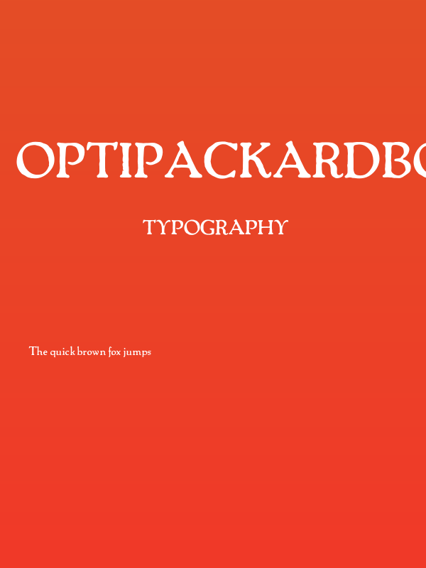 OPTIPackardBold-C Poster