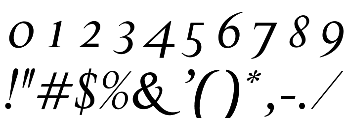 OPTIPapong-Italic Font OTHER CHARS