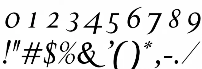 OPTIPapong-Italic Font OTHER CHARS