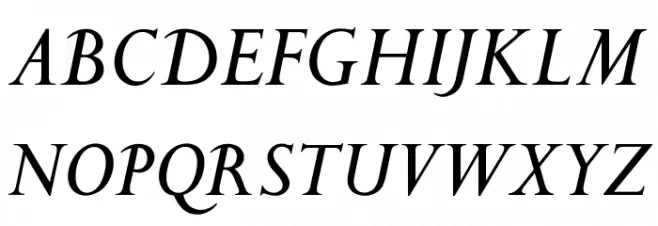 OPTIPapong-Italic फ़ॉन्ट अपरकेस