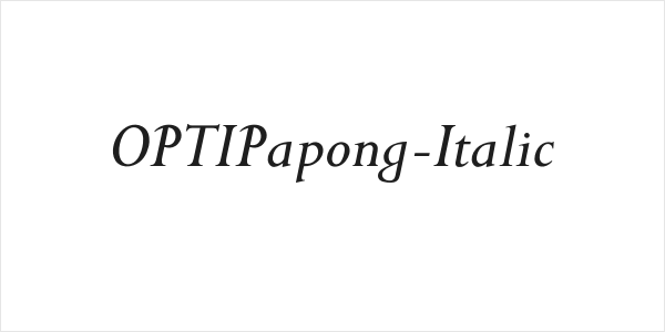 OPTIPapong-Italic Logo