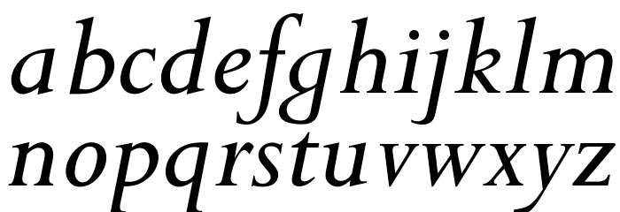 OPTIPapong-Italic Font LOWERCASE