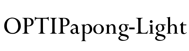 OPTIPapong-Light Font