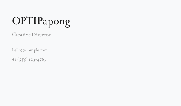 OPTIPapong Business Card