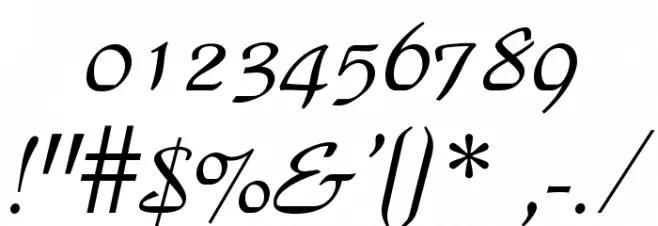 OPTIParkAvenueC Font OTHER CHARS