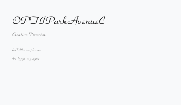 OPTIParkAvenueC Business Card