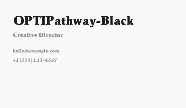 OPTIPathway-Black Business Card